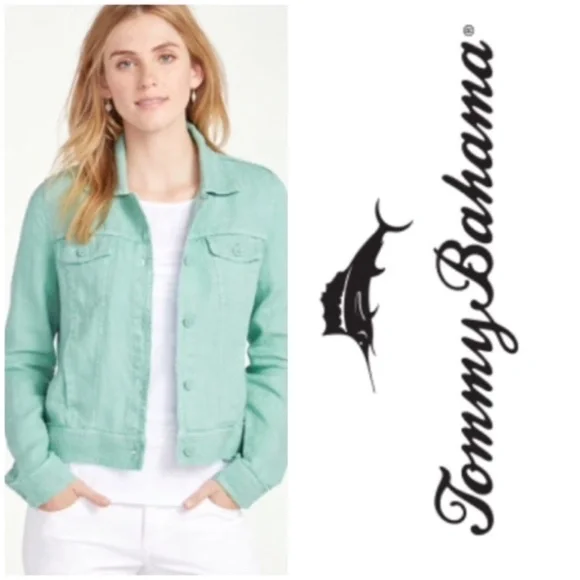 LIKE NEW! Women's Tommy Bahama Palms Linen Jacket - XS - Picture 8 of 15